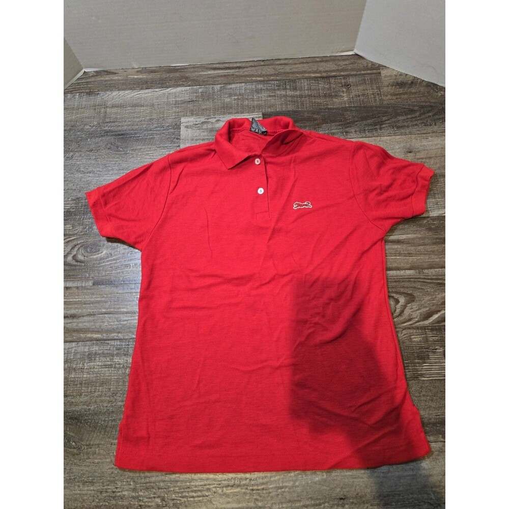 Vintage Le Tigre Red Polo Shirt Size L Boys Made In USA Short Sleeve         #65